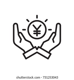 icon hand money