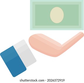 icon hand money business illustration
