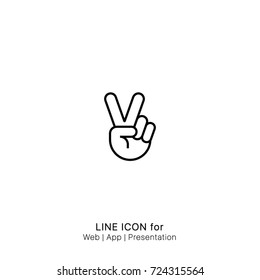 Icon Hand o peace graphic design single icon vector