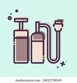 Icon Hand Pump. related to Backpacker symbol. MBE style. simple design editable. simple illustration