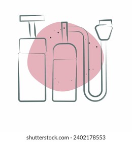 Icon Hand Pump. related to Backpacker symbol. Color Spot Style. simple design editable. simple illustration