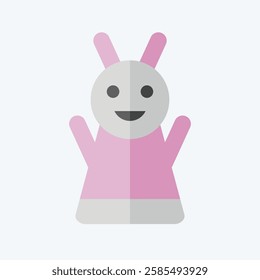Icon Hand Puppet. related to Kindergarten symbol. flat style. design editable