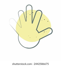 Icon Hand. related to South Africa symbol. Color Spot Style. simple design illustration