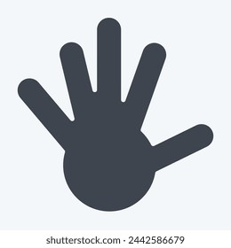 Icon Hand. related to South Africa symbol. glyph style. simple design illustration