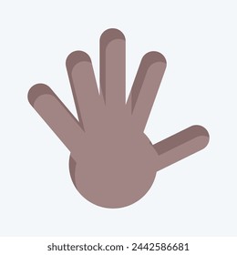 Icon Hand. related to South Africa symbol. flat style. simple design illustration