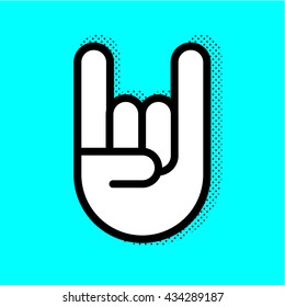 Icon Hand. Rock And Roll Sign