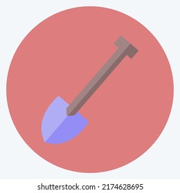 Icon Hand Shovel. suitable for garden symbol. flat style. simple design editable. design template vector. simple symbol illustration