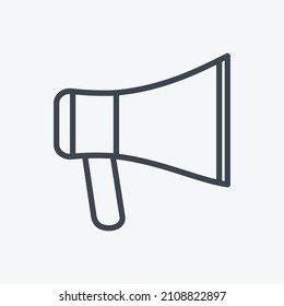Icon Hand Speaker - Line Style - Simple illustration, Good for Prints , Announcements, Etc