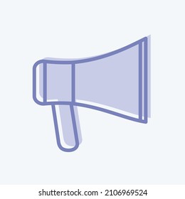 Altavoz de mano de iconos - Dos estilos de tono - Ilustración simple, Buena para impresiones , Anuncios, Etc