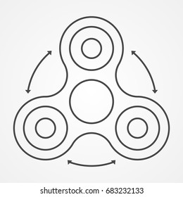 Icon. Hand spinner toy. vector illustration