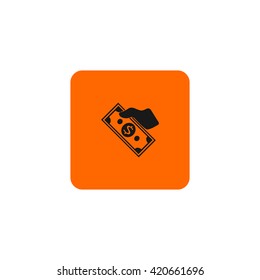 Icon hand that gives money.