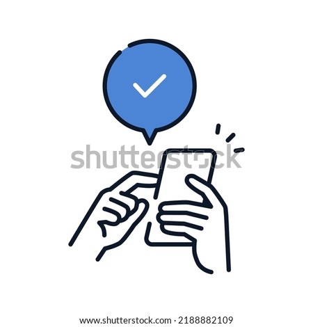 Icon of a hand that operates a smartphone