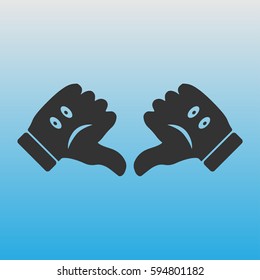 Icon of the hand that says "bad"
