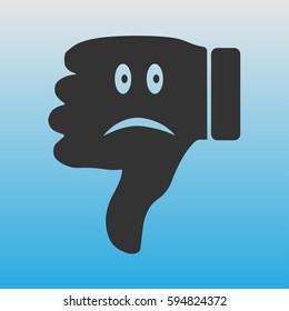 Icon of the hand that says "bad"