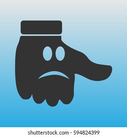 Icon of the hand that says "bad"