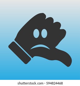 Icon of the hand that says "bad"