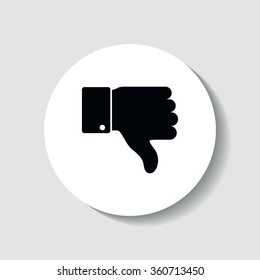 Icon hand with thumb down.
