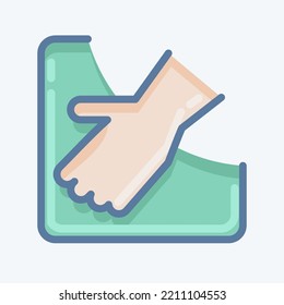 Icon Hand Warmer Pocket. suitable for sportswear symbol. doodle style. simple design editable. design template vector. simple illustration