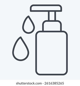 Icon Hand Wash. related to Fabric symbol. line style. design editable