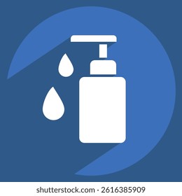 Icon Hand Wash. related to Fabric symbol. long shadow style. design editable