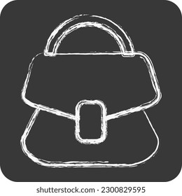 Icon Handbag Clean. related to Laundry symbol. chalk Style. simple design editable. simple illustration, good for prints
