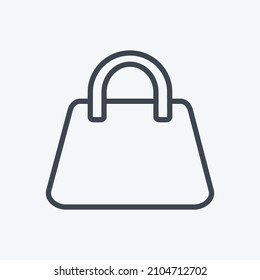 Icon Handbag - Line Style - simple illustration, good for prints , announcements, etc