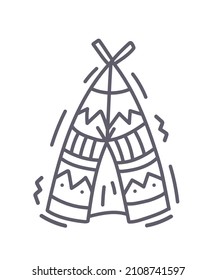 Icon of a hand-drawn tent.