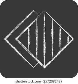 Icon Handkerchief. related to Fabric symbol. chalk Style. simple design editable