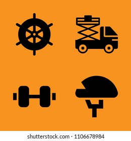 icon, handle, protective and symbol icons set. Vector illustration for web and design