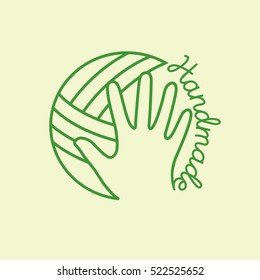 Icon handmade. Marking for individual products, knitting or design