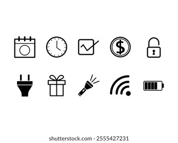 Icon Handphone Design Element Set 