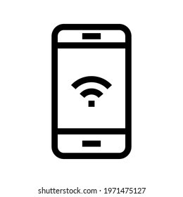 Icon Handphone With Style Outline