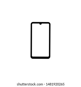 Icon handphone template smartphone black vector