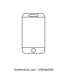 icon handphone vector with white background and black collor from eps 10