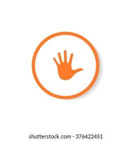 Icon handprint.