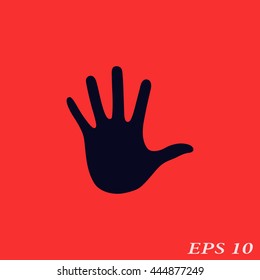Icon handprint.