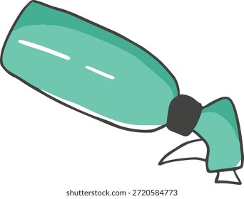 Symbol, handgezeichnete Sprühflasche in weicher Farbe