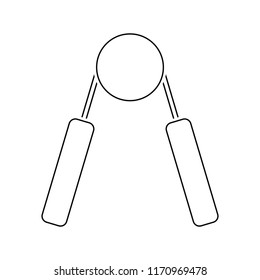 Icon of Hands expander. Thin line design. Vector illustration.