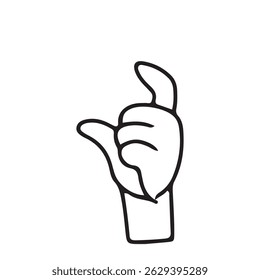 Icon hands gestures in doodle style. arm human icon