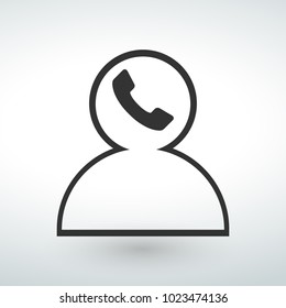 icon handset man