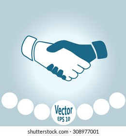 icon handshake. background for business and finance