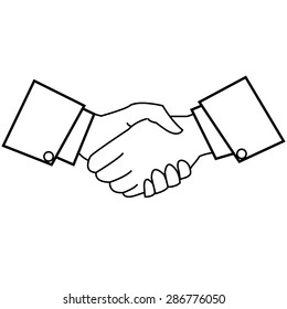 icon handshake. background for business - vector
