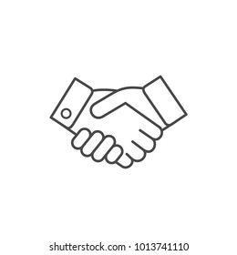 Icon Handshake. Contract Of The Transaction. Successful Agreement