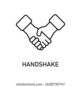 Icon a handshake, isolated against a clean background.