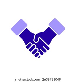 Icon a handshake, isolated against a clean background.