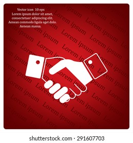 Icon of handshake sign.