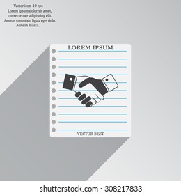 Icon of handshake sign.