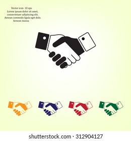 Icon of handshake sign.