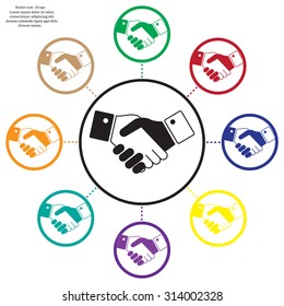 Icon of handshake sign.