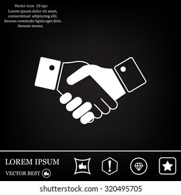 Icon of handshake sign.